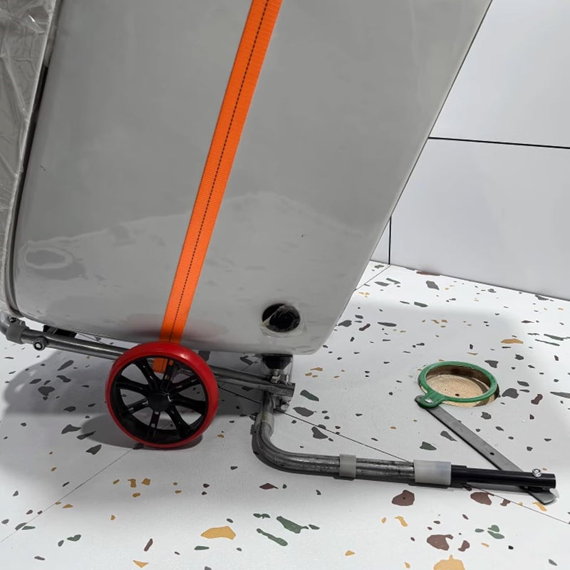 Sttlejura Toilet Lifting Tool - Portable Installation Jack with Foldable Cart, Heavy-Duty Wheels for Easy Toilet Repair, Move & Positioning by Plumbers - Image 3